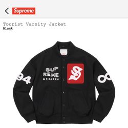 Supreme Cactus Plant Flea Market Tourist Varsity Jacket Black Large