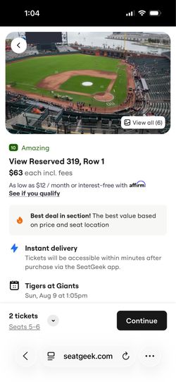 tigers @giants game