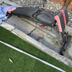 Free Gym Bench with Bar