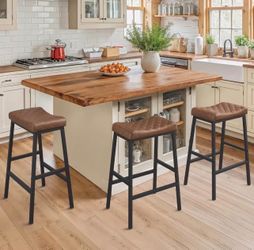 24” Saddle Counter Stools