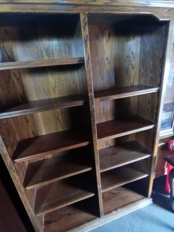 Wood shelves