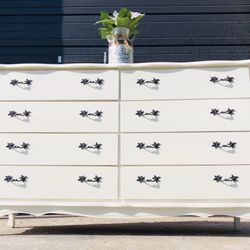 Gorgeous Dresser Distressed Farmhouse French Provincial Solid Wood Hand Painted . 