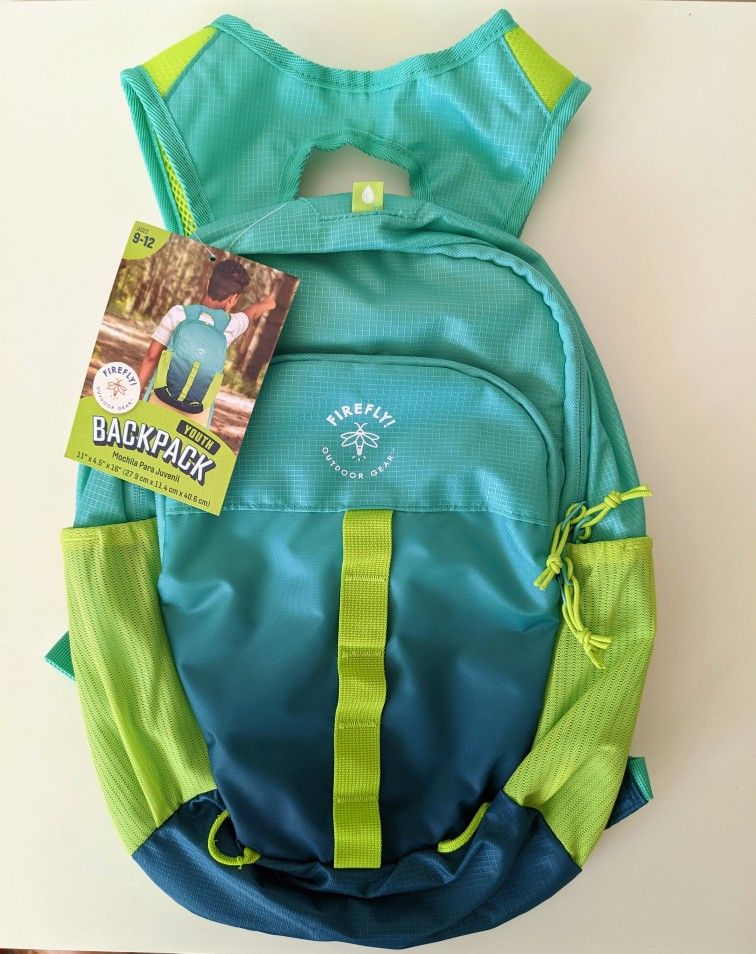 Kids Girls Boys Firefly Outdoor Youth Camping Hiking Pack Backpack, Ages 9-12 (13L)