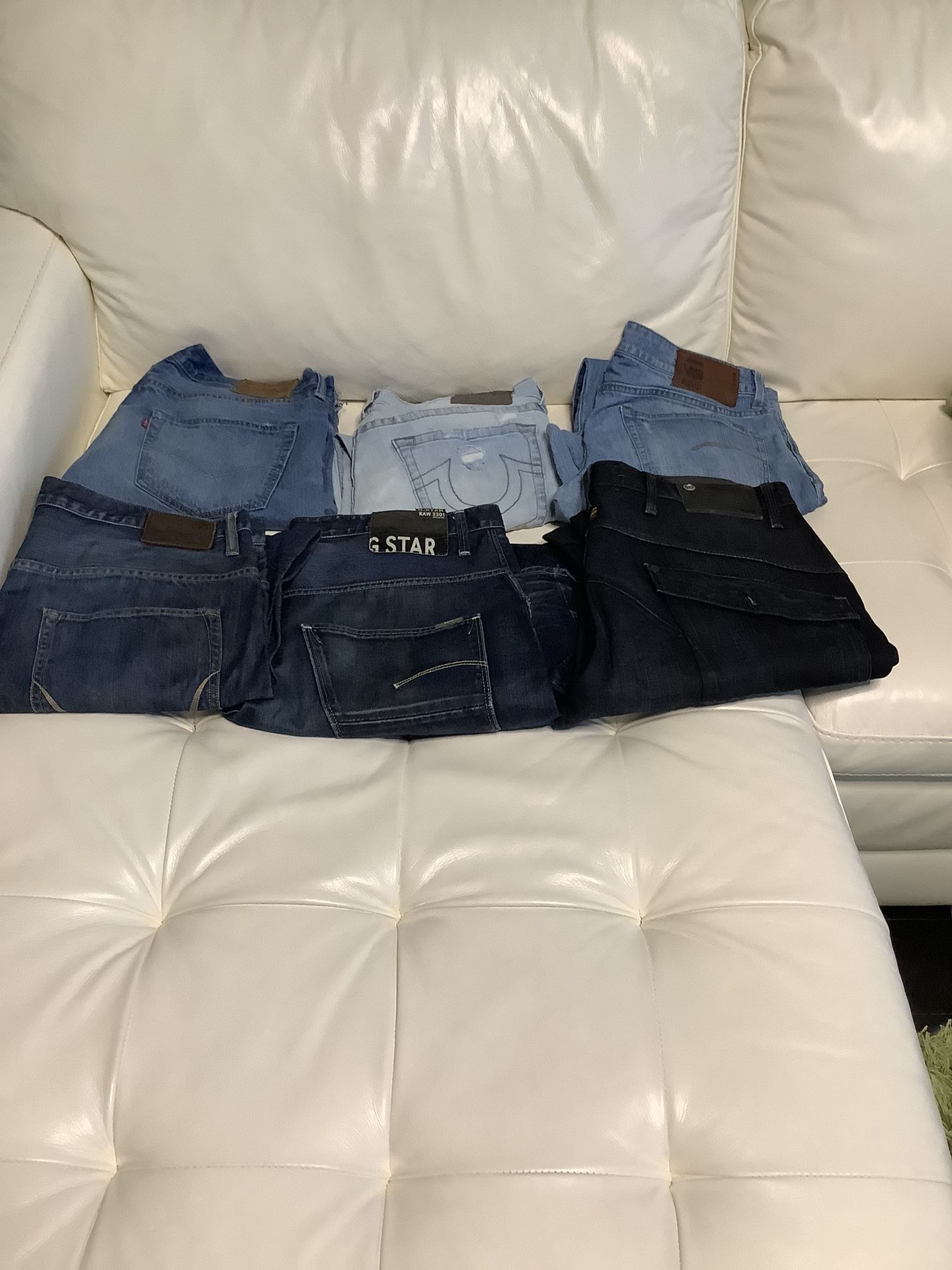 Men’s Jeans, G Star, True Religion