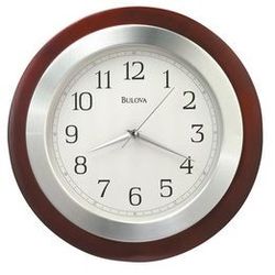 Bulova C4228 Reedham Clock, Walnut Finish 14inches Solid Wood Case (Brand New)