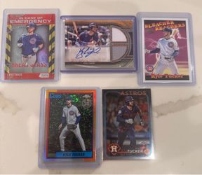 Kyle Tucker Patch Card Lot (5) 4 Inserts & 1 Patch Auto Card /199 Dodgers