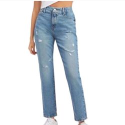 Good American Good Classic Slim Fit Distressed Jeans