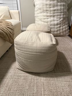 Beige ottomans
