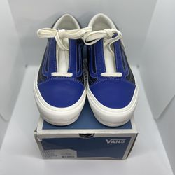 VANS Old Skool VLT LX True Blue & Black 100% Leather Women’s Size 11 And/Or  Men’s Size 9.5 Brand New With Box & Receipt 