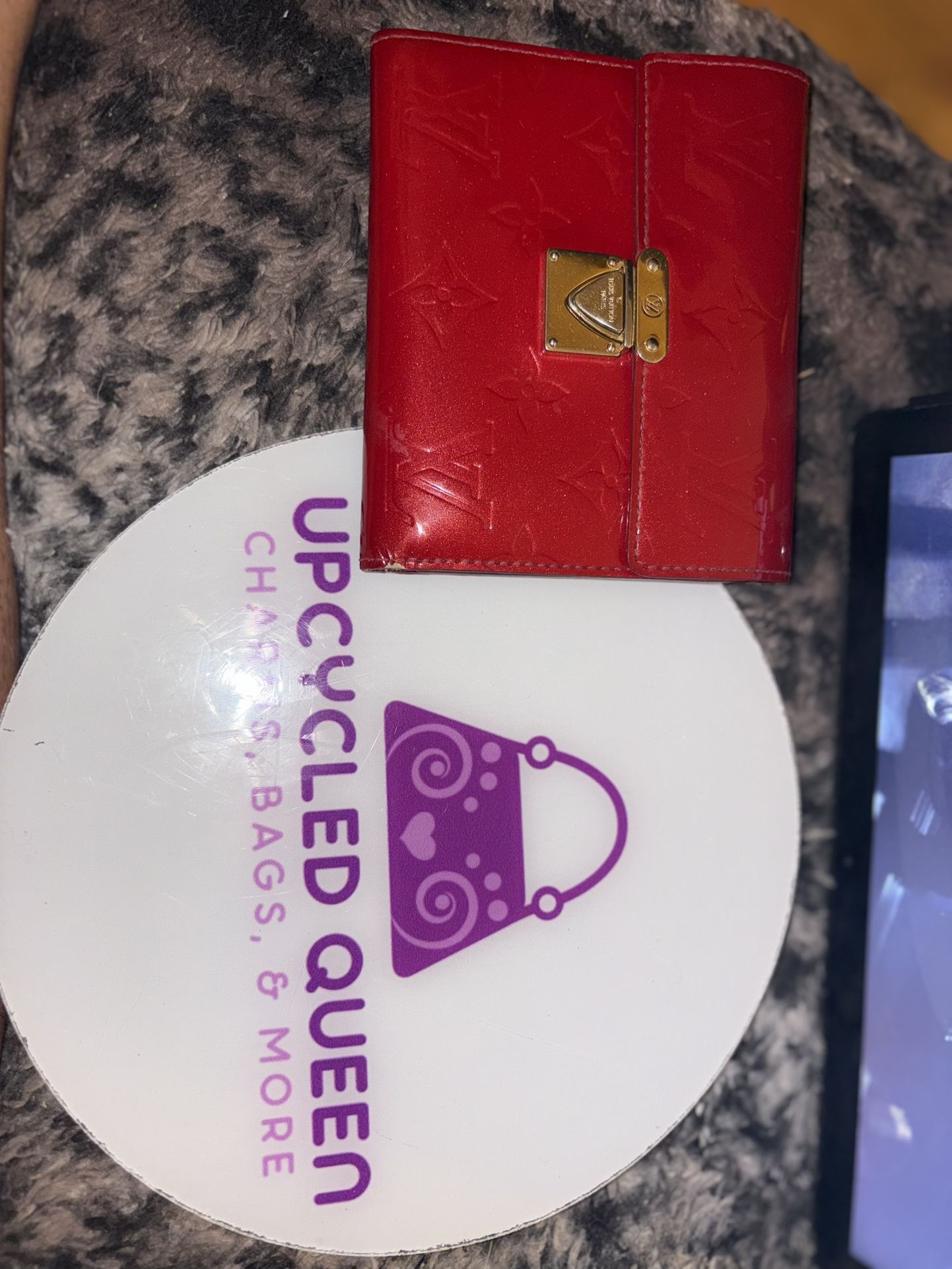 Red LV Compact Wallet