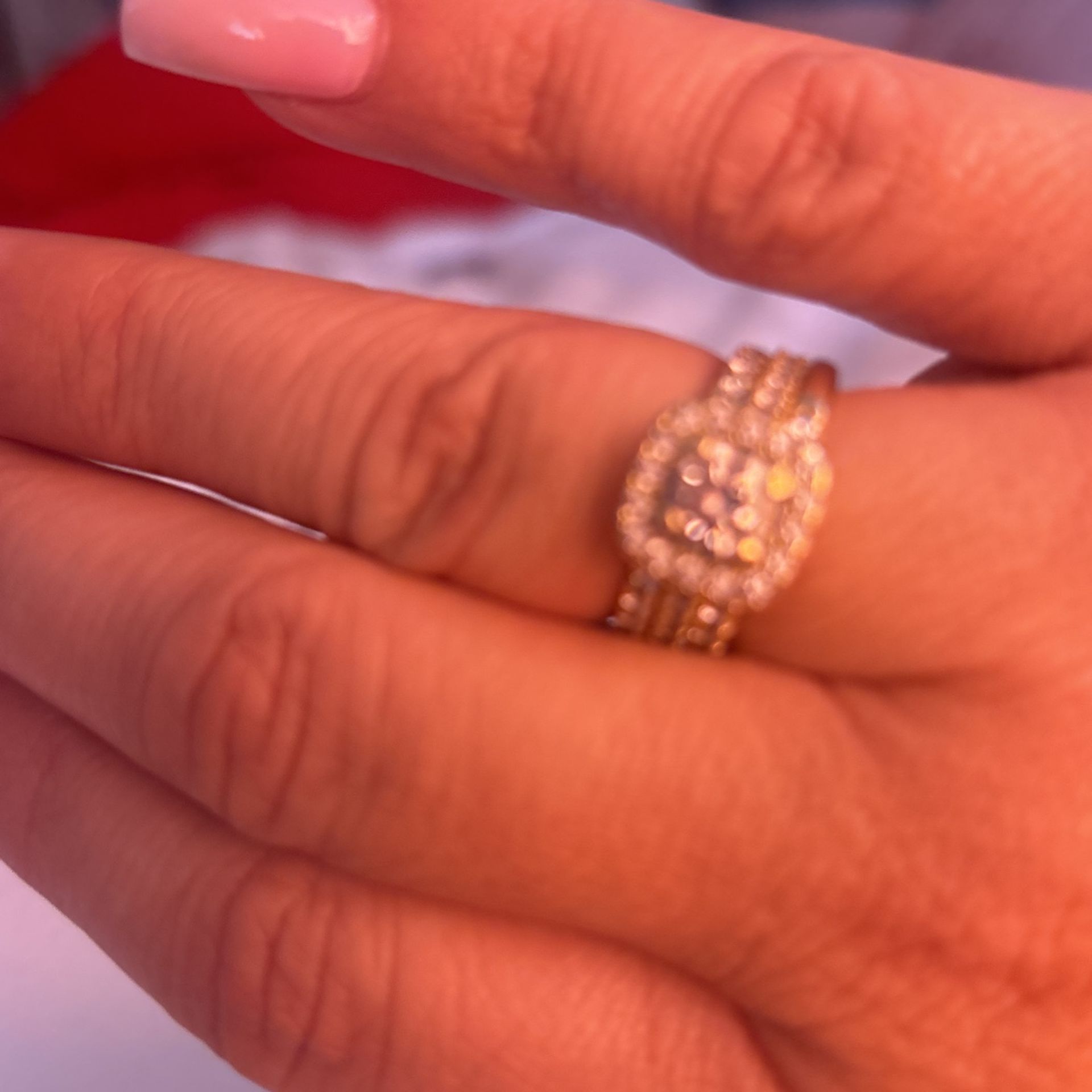 Beautiful Halo Diamond Ring 1.4 Solitaire  Diamond 2.4 Total Carat’s 