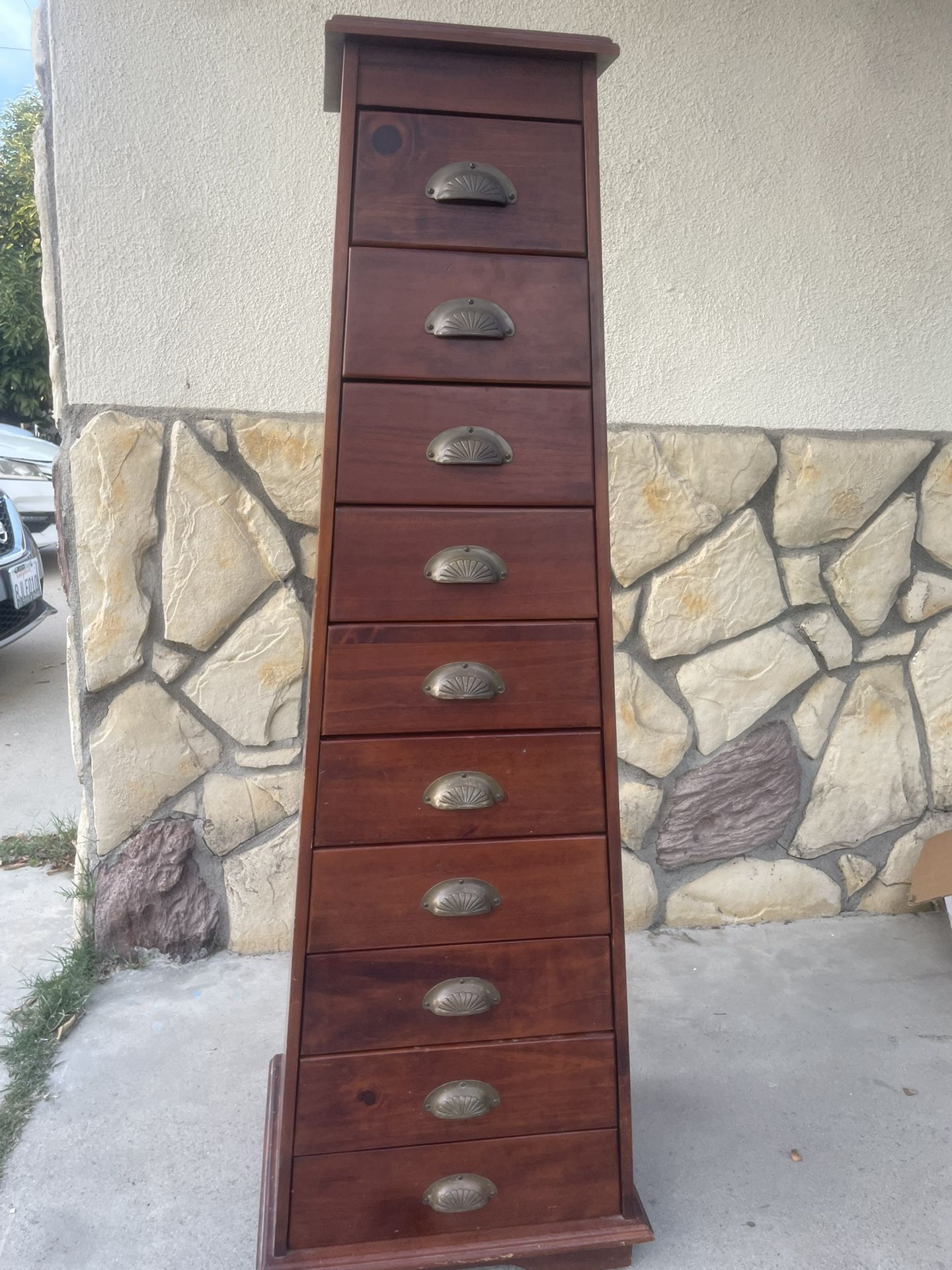 rustic wood apothecary / lingerie chest