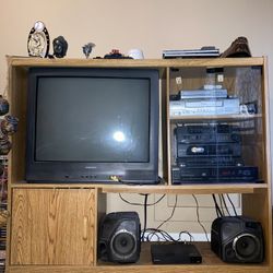 Entertainment Center W/ Accessories (Check Description for Details)