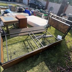 Twin XL Mattress Bed Frame Bedframe with storage drawers wood