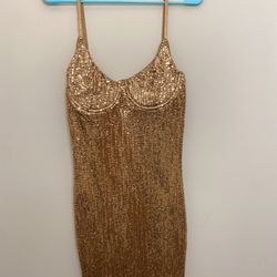 BodyCon Gold Dress 