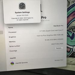 Mac Book Pro 13 Inch 2018