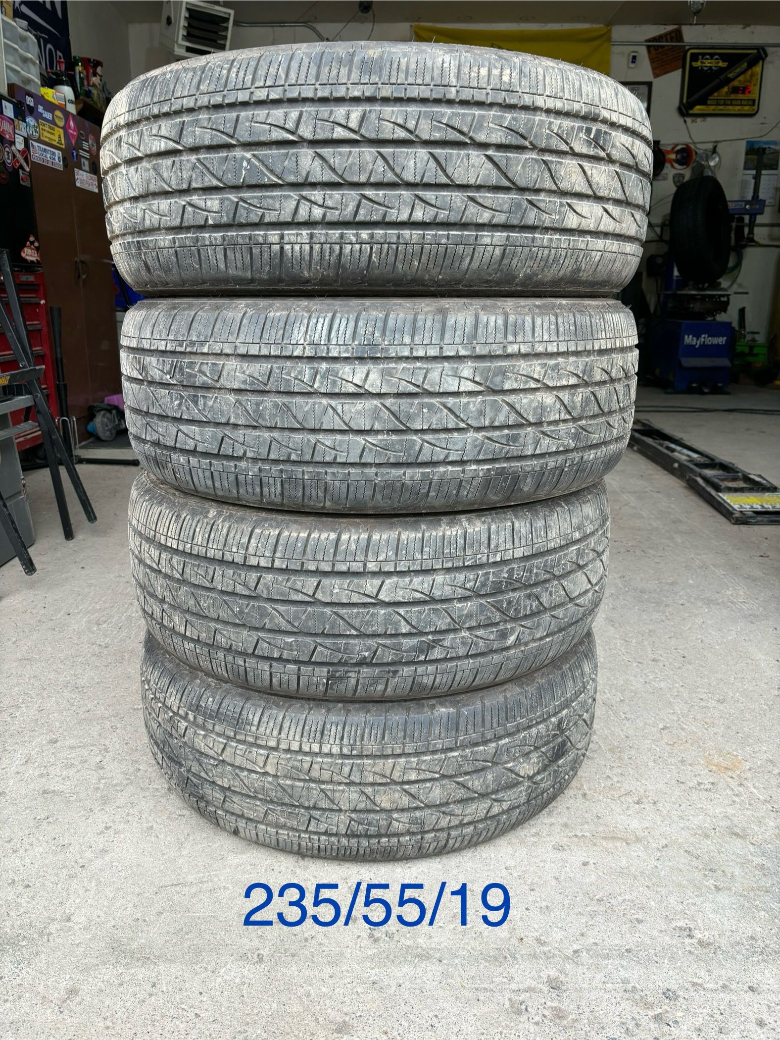 (4) 235/55/19 Firestone Destination LE3 Tires