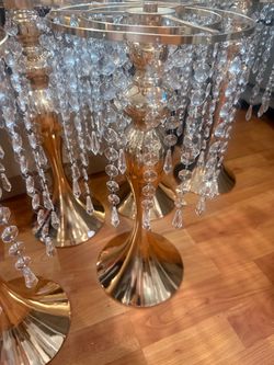Gold centerpiece set of 6