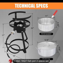 10qt  Fish Pot 