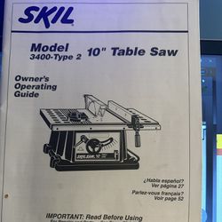 SKIL TABLE SAW 10" Including Stand 
