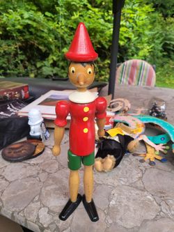 Vintage Wooden Pinocchio Jointed Figure