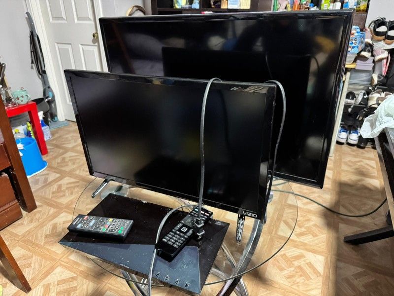 Two Small TVs. & Blue Ray DVD Player