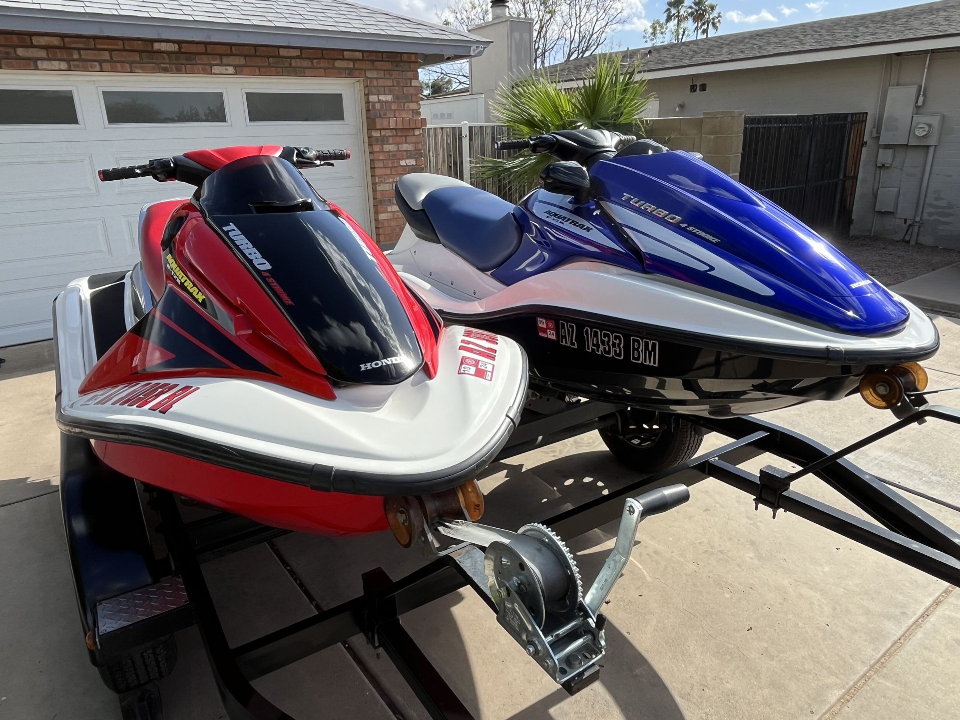 Honda Aquatrax Turbocharged Jet Skis With Trailer for Sale in Mesa, AZ