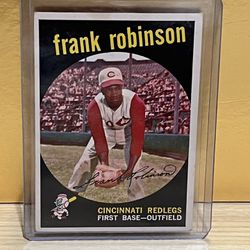 HOF Frank Robinson 1959 Topps Baseball Card 🔥🔥 Cincinnati REDLEGS!!