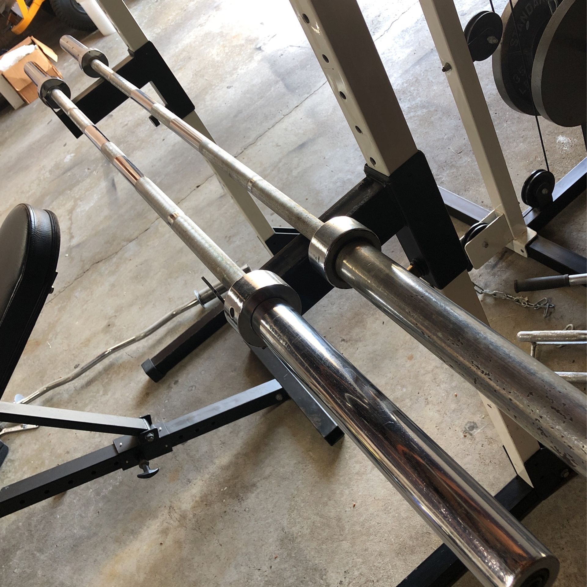7’ Olympic Bars, 45 And 35 Lbs - $70 And $50