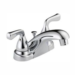 Delta Foundations 4 in. Centerset 2-Handle Bathroom Faucet in Chrome