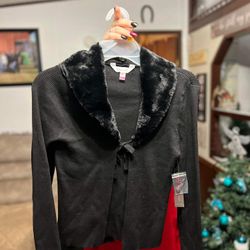 Fur Collar Cardigan