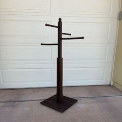 Teak Wood Towel Rack