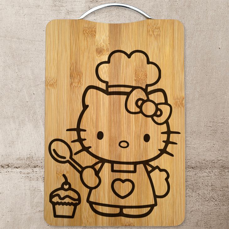 Hello Kitty Baking Laser Engraved Cutting Board