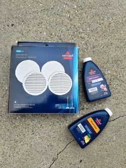 Bissell Spin Wave Mop Refill Pad Kit with 2 Floor Cleaning Solutions