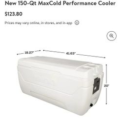 Igloo New 150 Qt Max Cold Cooler