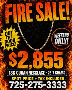 18K Yellow Gold Cuban Link Chain 26.7g – Ask for David