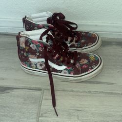 VANS 508731 Kids Multicolor Canvas Floral Skateboarding Sneakers Shoes Size 1.5