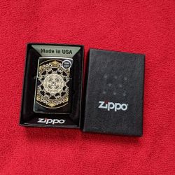 New Genuine ZIPPO US Windproof Lighter  Timeless Filigree Swarovski Crystal