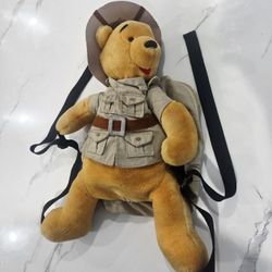 Official Walt Disney World Winnie The Pooh  Safari Plush Backpack with Rucksack 