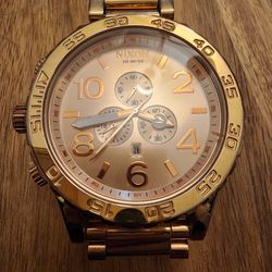 Nixon 51mm 51-30 Chrono All Rose Gold