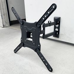 (NEW) $19 Full Motion TV Wall Mount Bracket 17-55 Inch TVs, Dual Arms Tilt Swivel Articulating Max 66Lbs