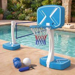 Pool 2 in 1 Pool Basketball/Volleyball set