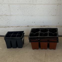 10 Pieces 6-Cell Seed Starting Trays Pots Pot For Flowers Plants Vegetables Flower Plant Vegetable Medium Small