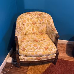 Vintage Key City Antique Floral Chair