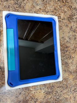 Tablet with Blue Kids Protective Case