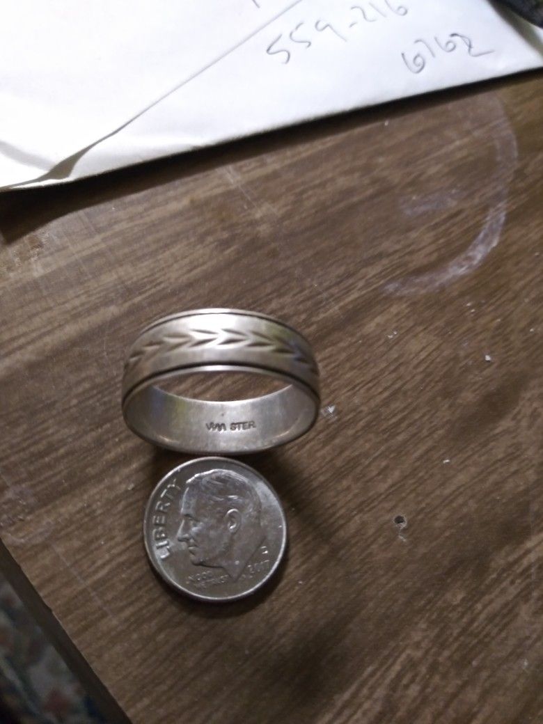 Serling Silver Ring Size 11
