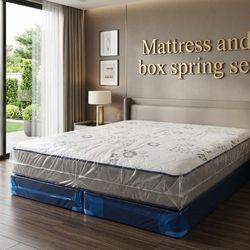 New KING SIZE MATTRESS WITH BOX SPRING SET COLCHONES NUEVOS KING SIZE MATTRESS BED SET 