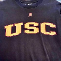 Black USC Trojans Shirt Tshirt Mens Medium M