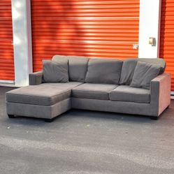 FREE DELIVERY- Sectional Sofa Couch Reversible Chaise -Modern -Gray