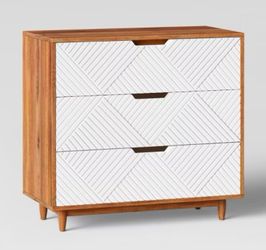 Target Opalhouse Touraco Modern Dresser Bright White & Wood MCM Style